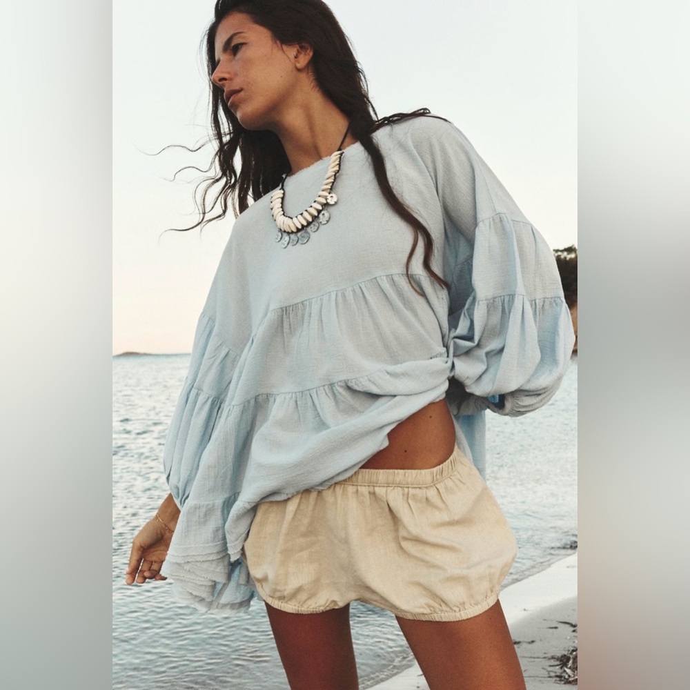 Free People Briana Tunic in Dew Shine- Like New - Size XS - Picture 2 of 6